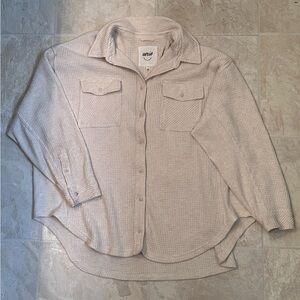 Aerie Button-Up Waffle Sweater
